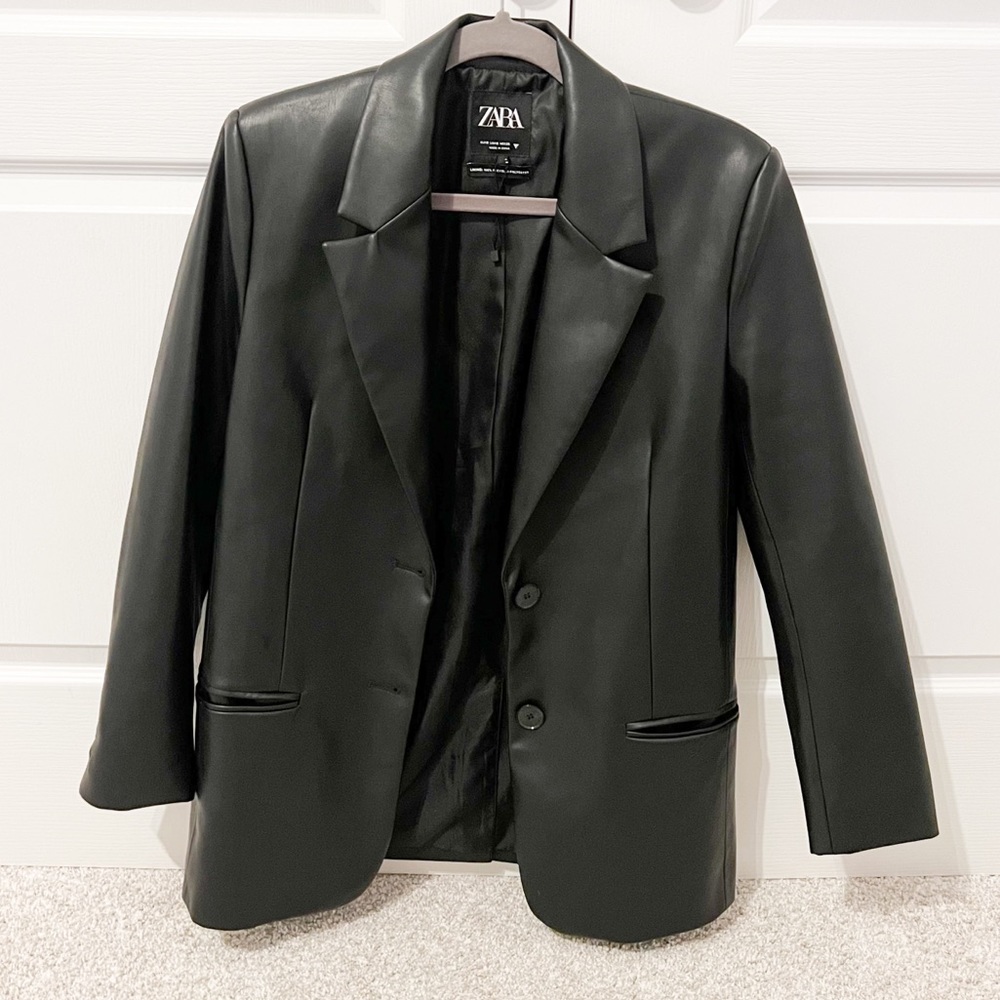 Zara Pleather Blazer